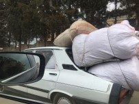 Çuvalların Bagajdan Taştığı Otomobilin Tehlikeyi Yolculuğu