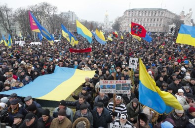 Ukrayna'da Saakaşvili'ye Destek Gösterisi