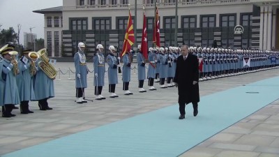 Cumhurbaşkanı Erdoğan, Makedonya Cumhurbaşkanı İvanov'u Resmi Törenle Karşıladı