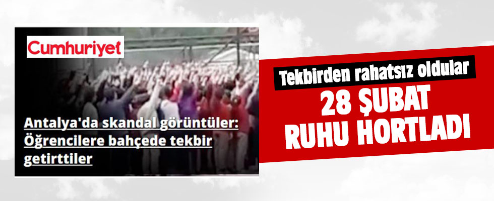 Cumhuriyet 'Tekbir' den rahatsız oldu
