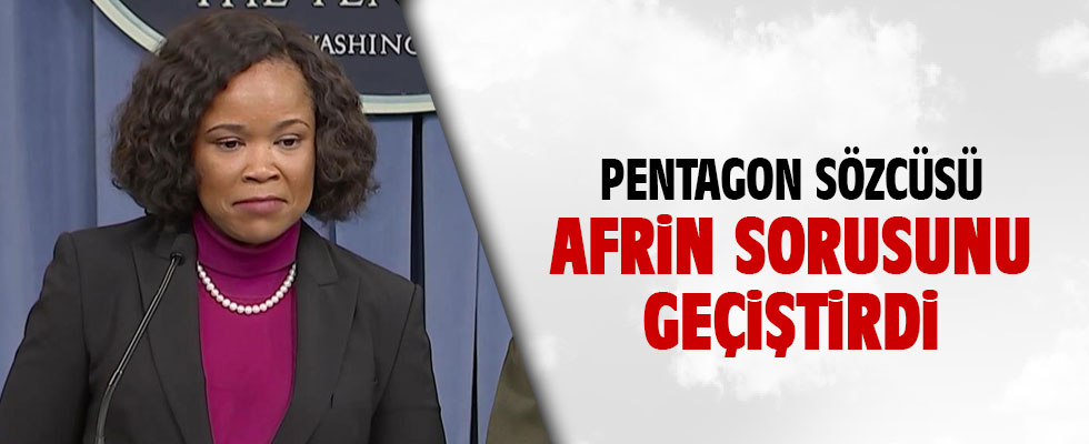 Pentagon sözcüsü Afrin sorusunu geçiştirdi!