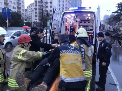 Beşiktaş'ta Otobüs, Otomobile Çarptı Açıklaması 1 Yaralı
