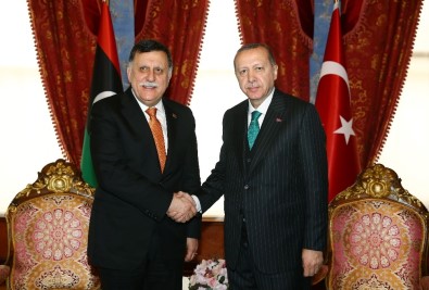 Cumhurbaşkanı Erdoğan, Libya Başkanlık Konseyi Başkanı El Sarrac'ı Kabul Etti