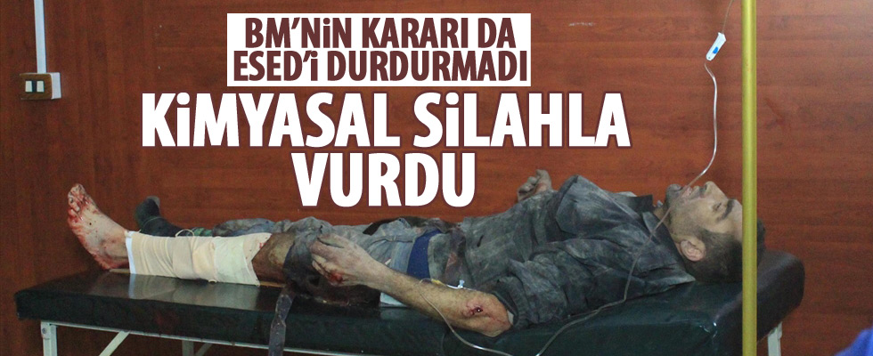 Esed rejimi kimyasal silahla vurdu