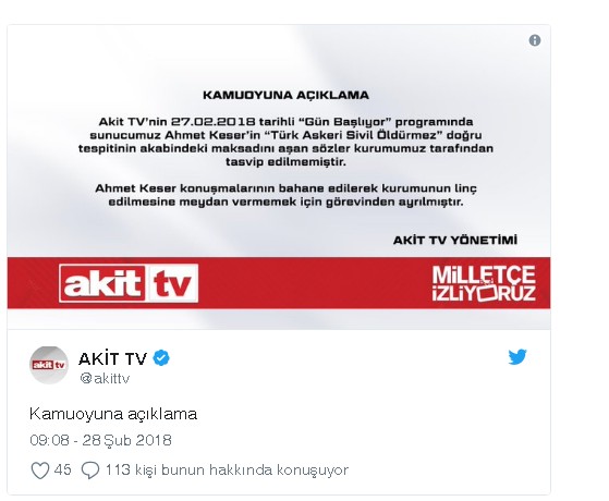 AK Parti'den AKİT TV sunucusuna sert tepki
