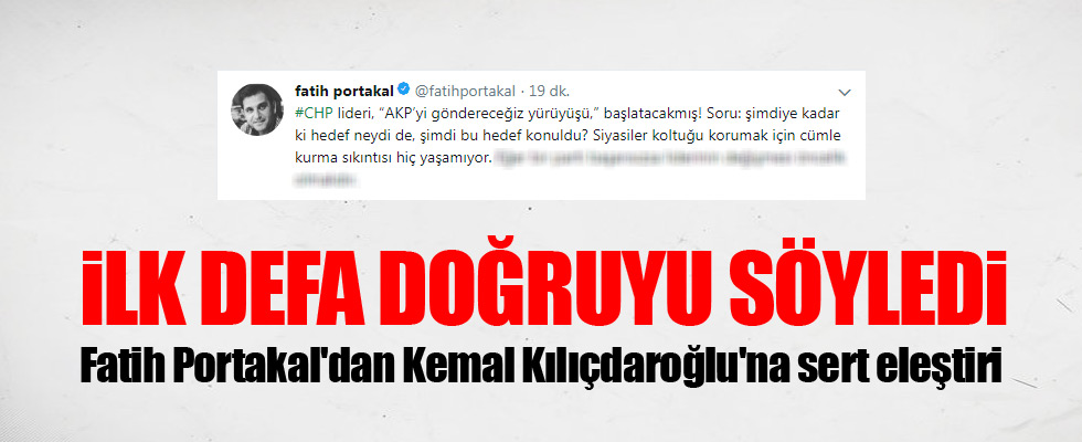 Fatih Portakal'dan Kılıçdaroğlu'na tepki
