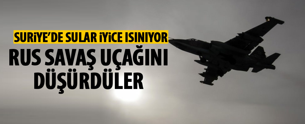 İdlib'de savaş uçağı düşürüldü