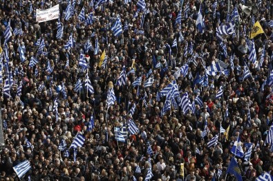 Atina'da Makedonya Protestosu