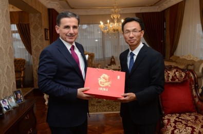 Vali Topaca, Çin Halk Cumhuriyeti Büyükelçisi Hongyang'ı Kabul Etti