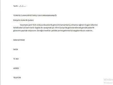 Askere Gitmek İçin Dilekçe Dolduruyorlar