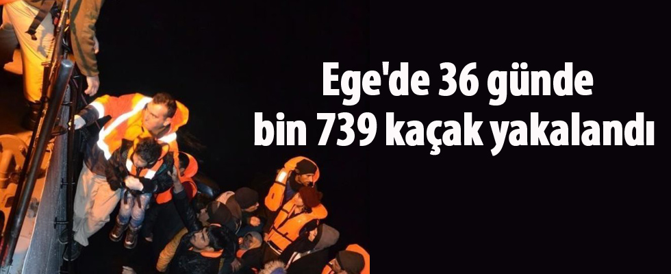 Ege'de 36 günde bin 739 kaçak yakalandı