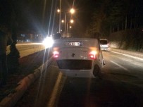 KOMANDO OKULU - Isparta'da Kaza Yapan Araç Ters Döndü Açıklaması 1 Yaralı