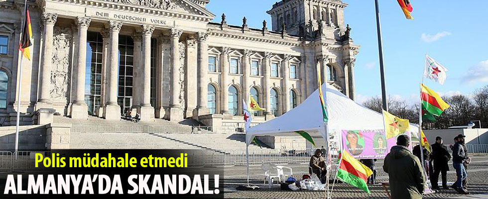 Terör örgütü yandaşları Alman Meclisi önünde çadır açtı