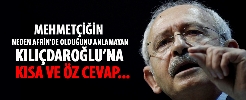 Kılıçdaroğlu'na jet cevap...