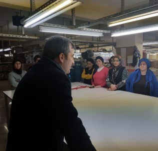 Başkan Yemenici Maaşlarını Alamayan Tekstil Fabrikası Çalışanlarını Ziyaret Etti