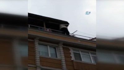 (Özel) Çatıdaki Tehlikeli Çalışma Kamerada