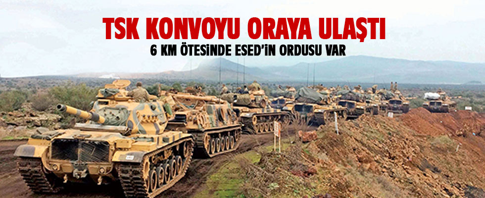 TSK konvoyu İdlib'e intikal etti