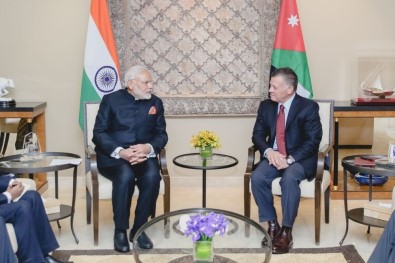 Ürdün Kralı II. Abdullah, Hindistan Başbakanı Modi İle Bir Araya Geldi