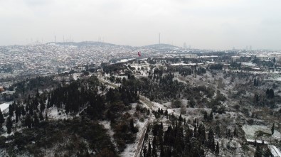 İstanbul'da Beyaz Örtü Havadan Görüntülendi