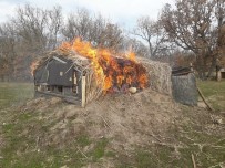 İNECE - 2 Adet Güme Yakılarak İmha Edildi