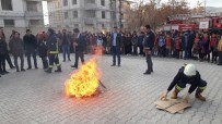 YANGIN TATBİKATI - Gürpınar'da Yangın Tatbikatı