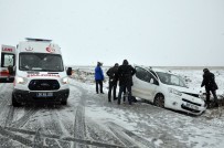 HAKAN CAN - Kars'ta Trafik Kazası Açıklaması 1 Yaralı
