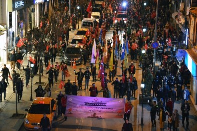 Kırıkkale'de Şehitlere Saygı Yürüyüşü