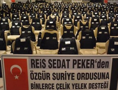 Sedat Peker, ÖSO'ya çelik yelek gönderdi