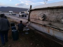 Yakıt Dolu Tanker Devrildi Açıklaması 1 Yaralı