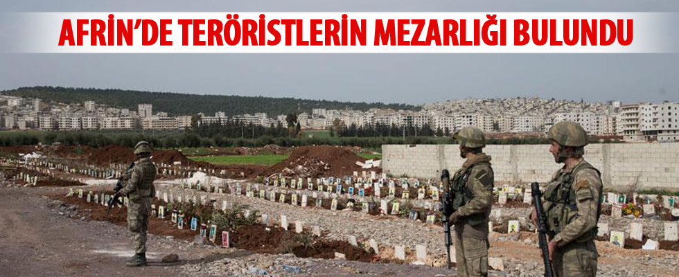 Afrin'de terörist mezarları bulundu