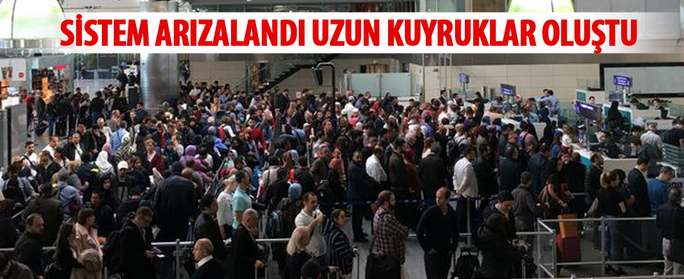 Atatürk Havalimanı'nda PolNet arızası kuyruğu