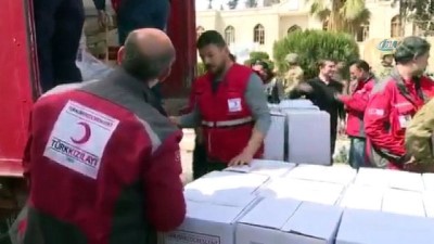TSK, Afrin'e Yapılan Yardımların Videosunu Paylaştı