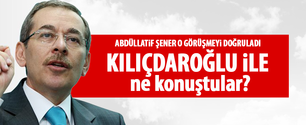 Abdüllatif Şener'den adaylık açıklaması