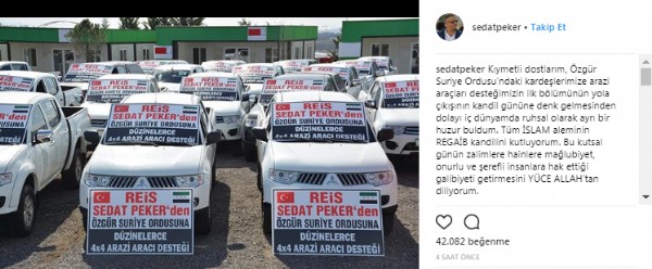 Sedat Peker'den ÖSO'ya bir destek daha