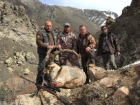 DAĞ KEÇİSİ - Erzincanlı Avcılar Boynuz Uzunluğu 125 Santimetreyi Bulan Dağ Keçisi Avladı