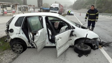 Zonguldak'ta Araç Takla Attı Açıklaması 4 Yaralı