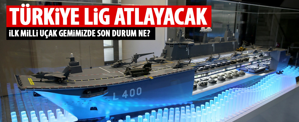 Türkiye'nin ilk milli uçak gemisi görüntülendi