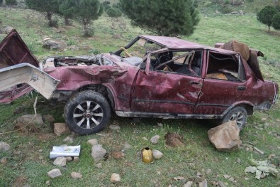 Virajı Alamayan Otomobil Uçuruma Yuvarlandı Açıklaması 1 Ölü