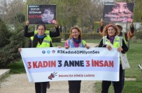 KADINA ŞİDDET - Ankara'ya Yürüyüşte Eskişehir'e Vardılar