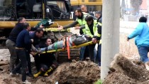 CELAL BAYAR ÜNIVERSITESI - Manisa'da Yol Şantiyesinde Göçük Açıklaması 1 Yaralı