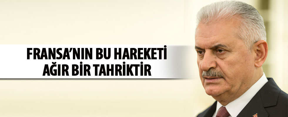 Başbakan Yıldırım: Fransa'nın bu hareketi ağır bir tahriktir