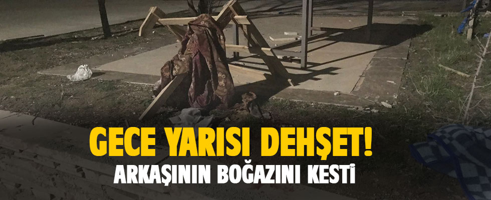 Afgan genç, arkadaşının boğazını kesti