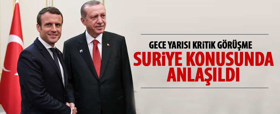 Cumhurbaşkanı Erdoğan Macron ile görüştü