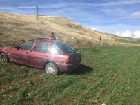 Otomobil Tarlaya Uçtu Açıklaması 2 Yaralı