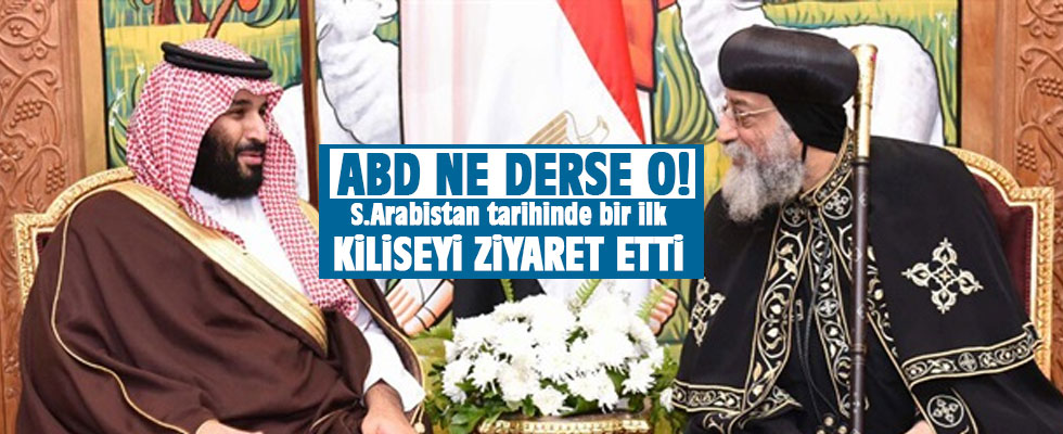 Suudi Arabistan tarihinde ilk: Selman Kipti Kilisesini ziyaret etti