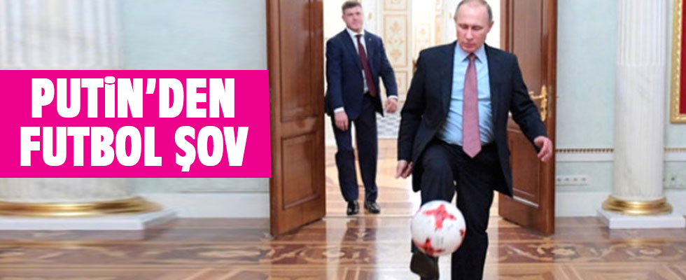 Putin ve Infantino'dan Kremlin'de futbol şovu