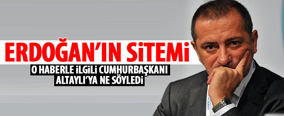 Altaylı, Cumhurbaşkanı'nın sitemini yazdı