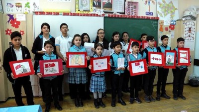 Azerbaycanlı Öğrencilerden Afrin'deki Mehmetçik'e Mektup