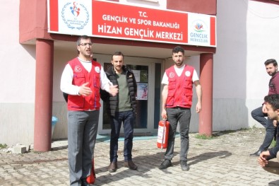 Hizan Gençlik Merkezinde Yangın Tatbikatı