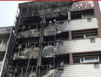 YANGıN YERI - İzmir'de otel alev alev yandı
